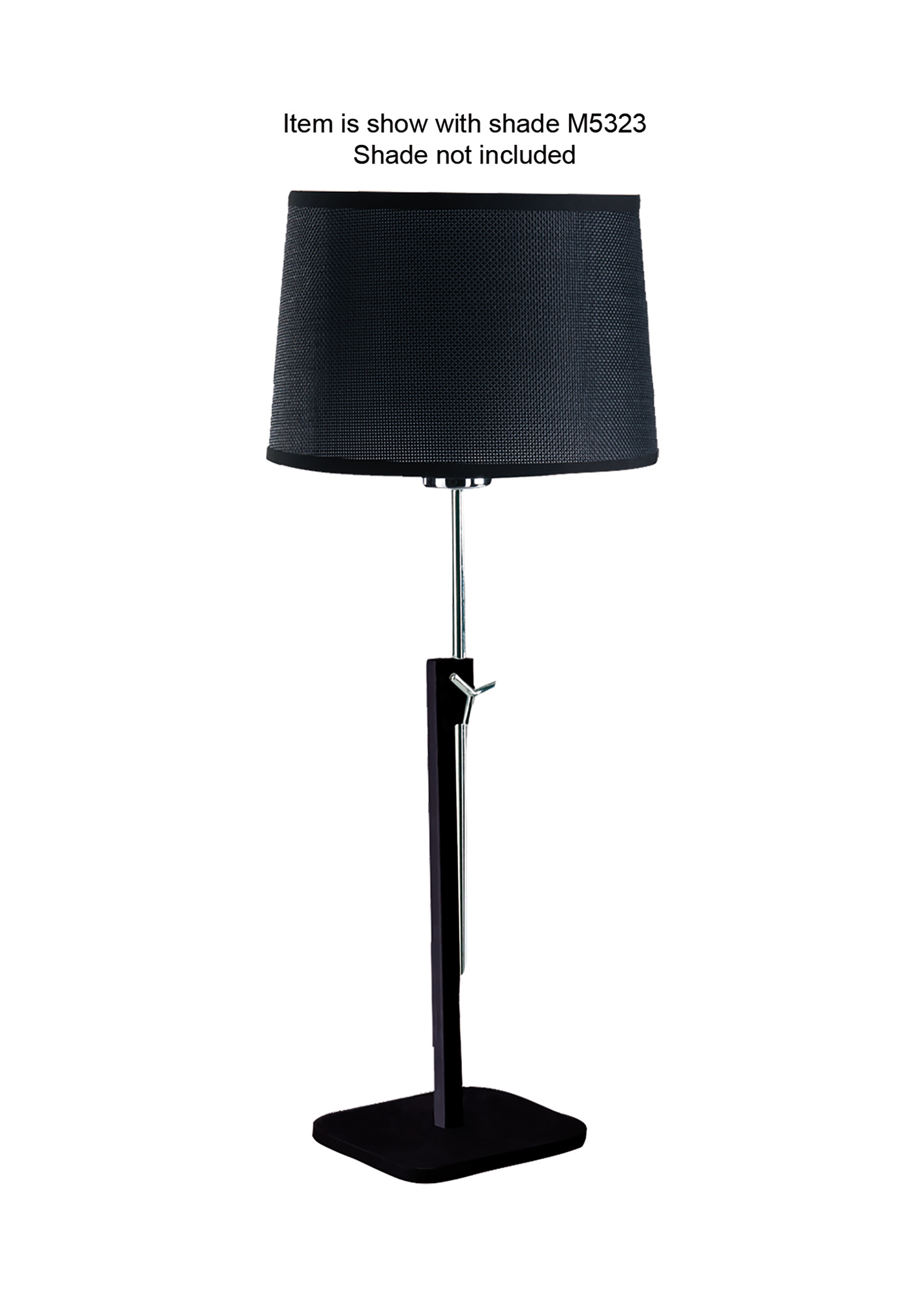 M5321  Habana Telescopic Table Lamp 1 Light Without Shade Black